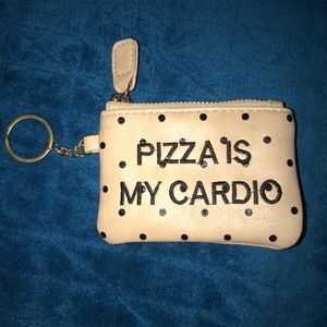 Pizza is my cardio coin purse